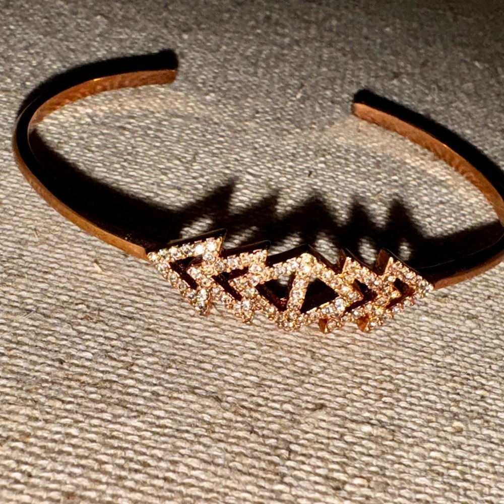 Rose Gold Chevron Cuff Bracelet